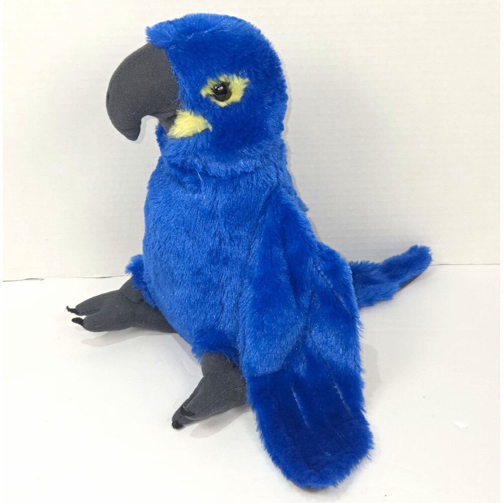 Wild Republic Hyacinth Macaw Parrot Plush Stuffed Animal Toy Small 10 Inch Blue